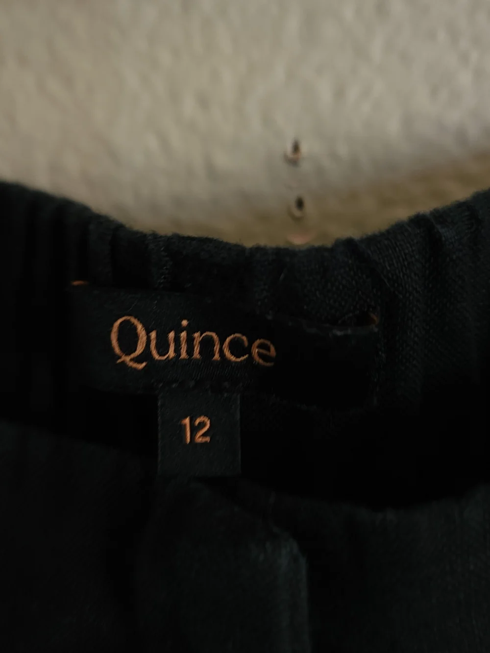 Quince 100% European Linen Pleated Trouser Pants Black Size 12 Fits Like 10